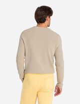 Pulóver - Feltekeredett szélű - bézs