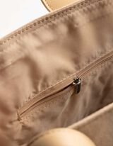 Tasche - Wildlederimitat - beige