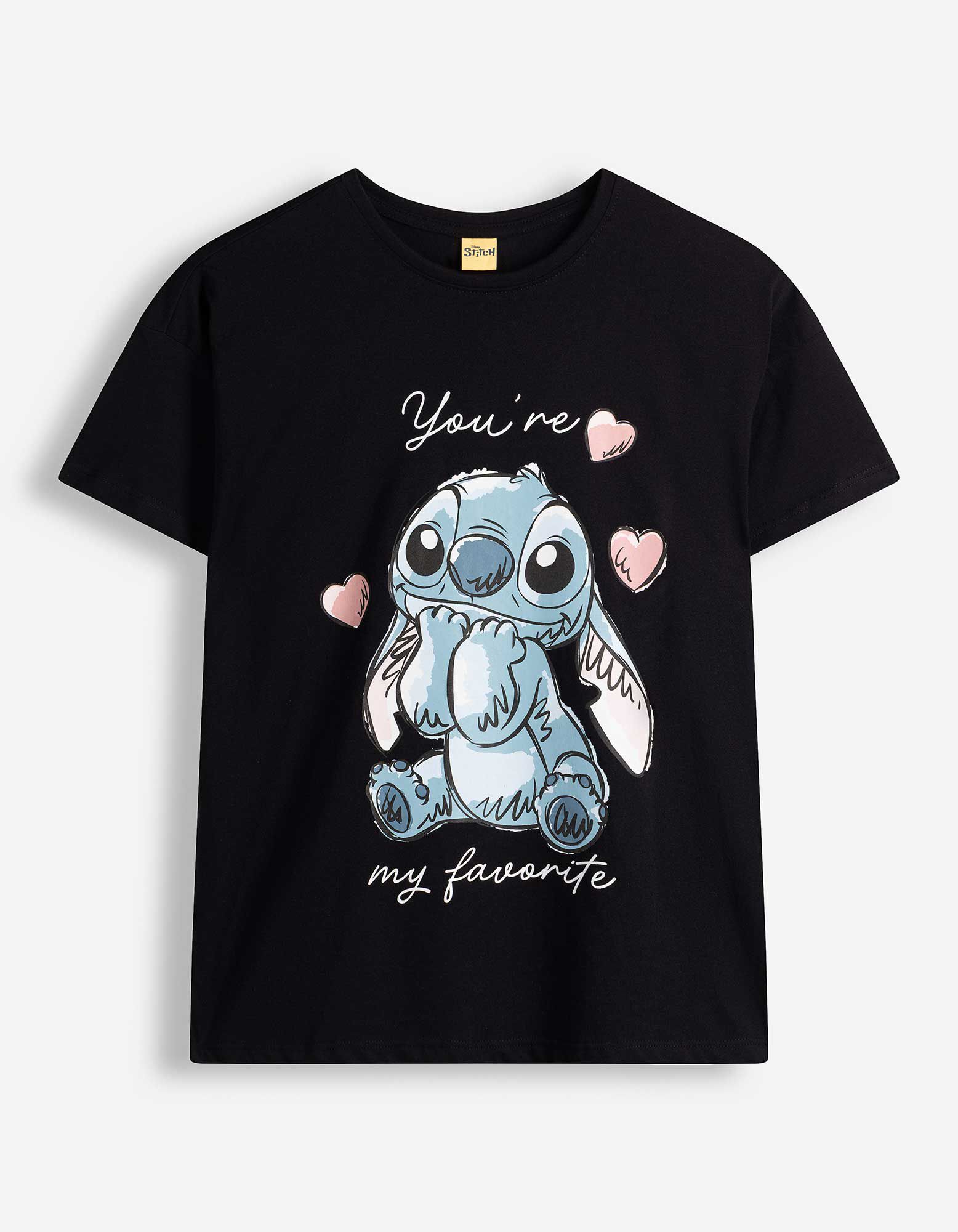 Tričko - Lilo a Stitch - Čern&aacute;