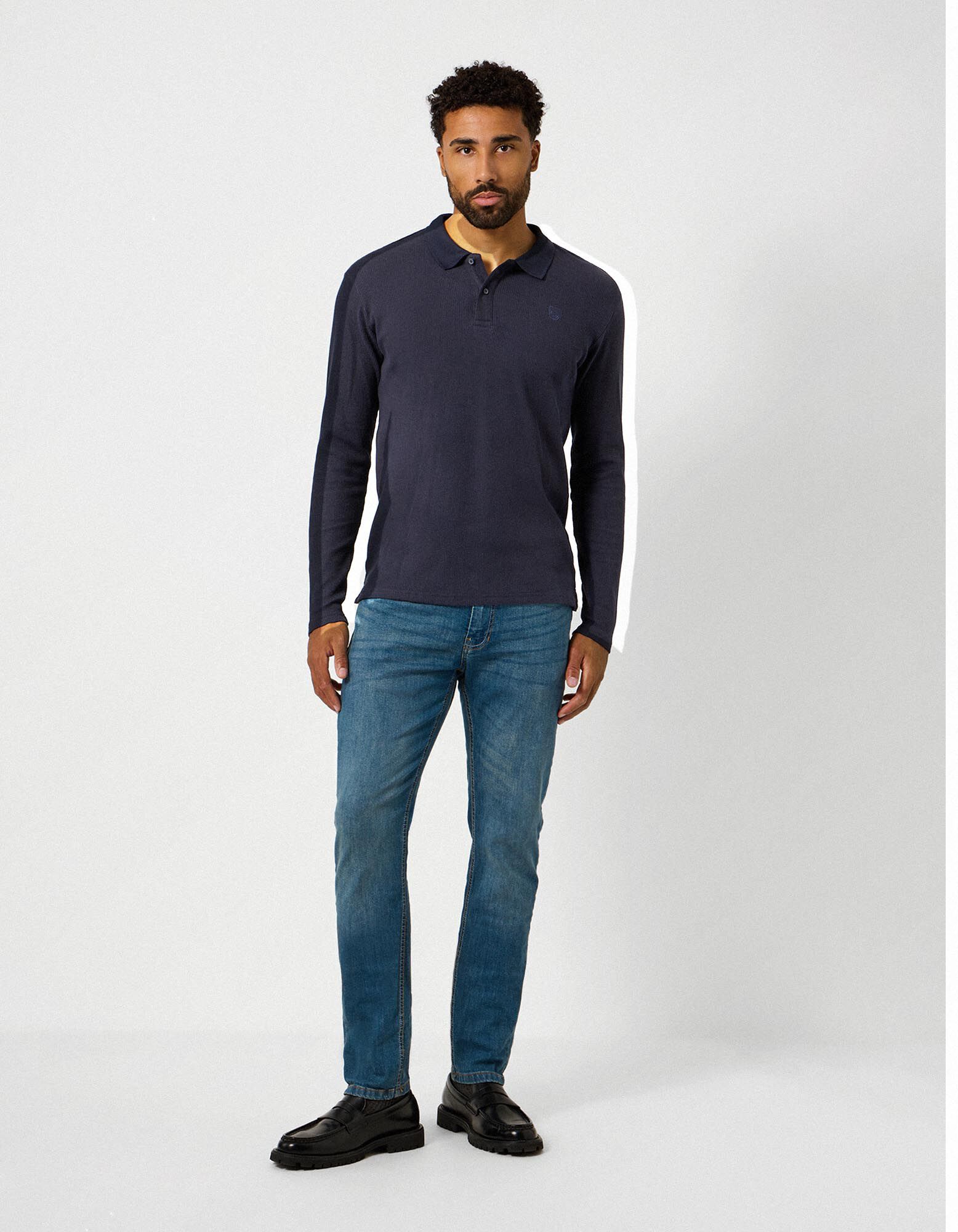 Polo kraag - blauw