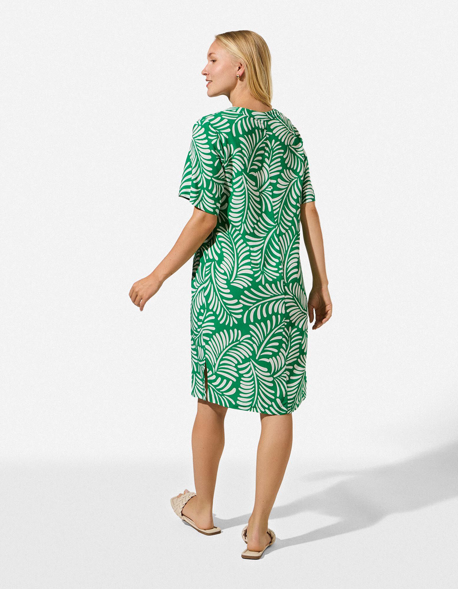 Robe - Imprim&eacute; all-over - Vert