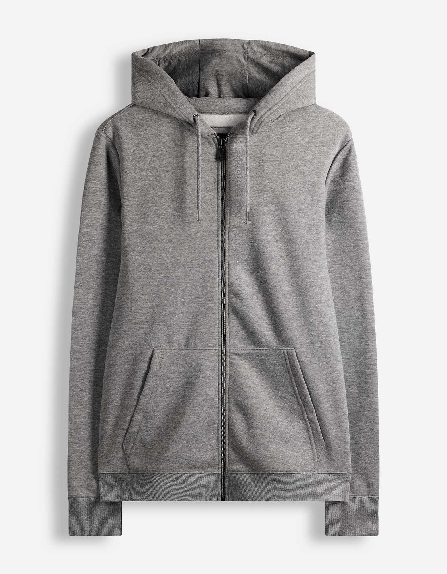 Veste molletonn&eacute;e - Capuche &agrave; cordon - Gris