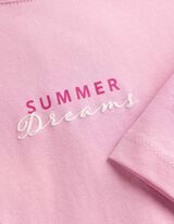 T-shirt - Impression au dos - rose