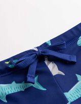 Badehose - Allover-Print - blau
