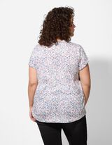 T-Shirt - Allover-Muster - weiß