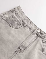 Jeansshorts - Mom Fit - grau