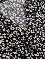 Blusentop - Allover-Print - Schwarz