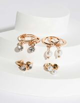 Cercei ear cuff - Pachet de 4 - Auriu