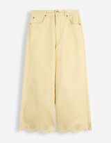 Jeans - Wide Fit - hellgelb