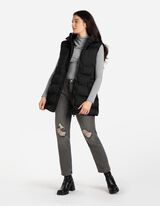 Steppweste - Kapuze mit Tunnelzug