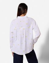 Bluse - Musselin - Wei&szlig;