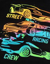 T-shirt - Druk neonowy - czarny