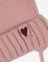 Sada čepice a rukavic - fleecová podšívka - pink