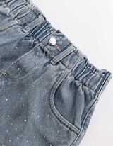 Jeansrock - Ziersteine - Hellblau