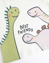 Langarmshirt - Frontprint - weiß