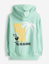 Sweatshirt - R&uuml;ckenprint - hellgr&uuml;n