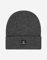 Čepice - Ohrnutý lem - tmave seda