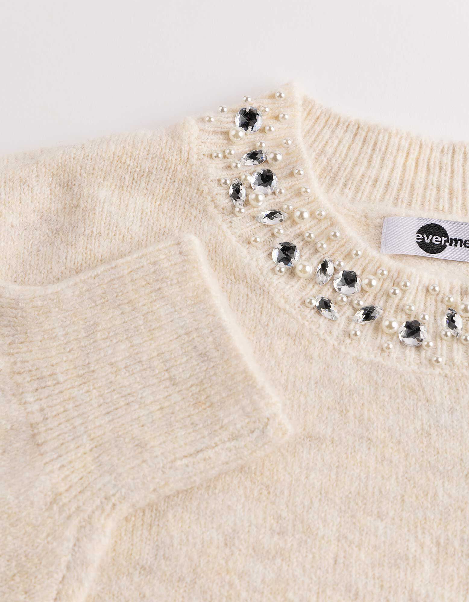 Pullover - Applikation - Off-White