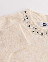 Pullover - Applikation - Off-White