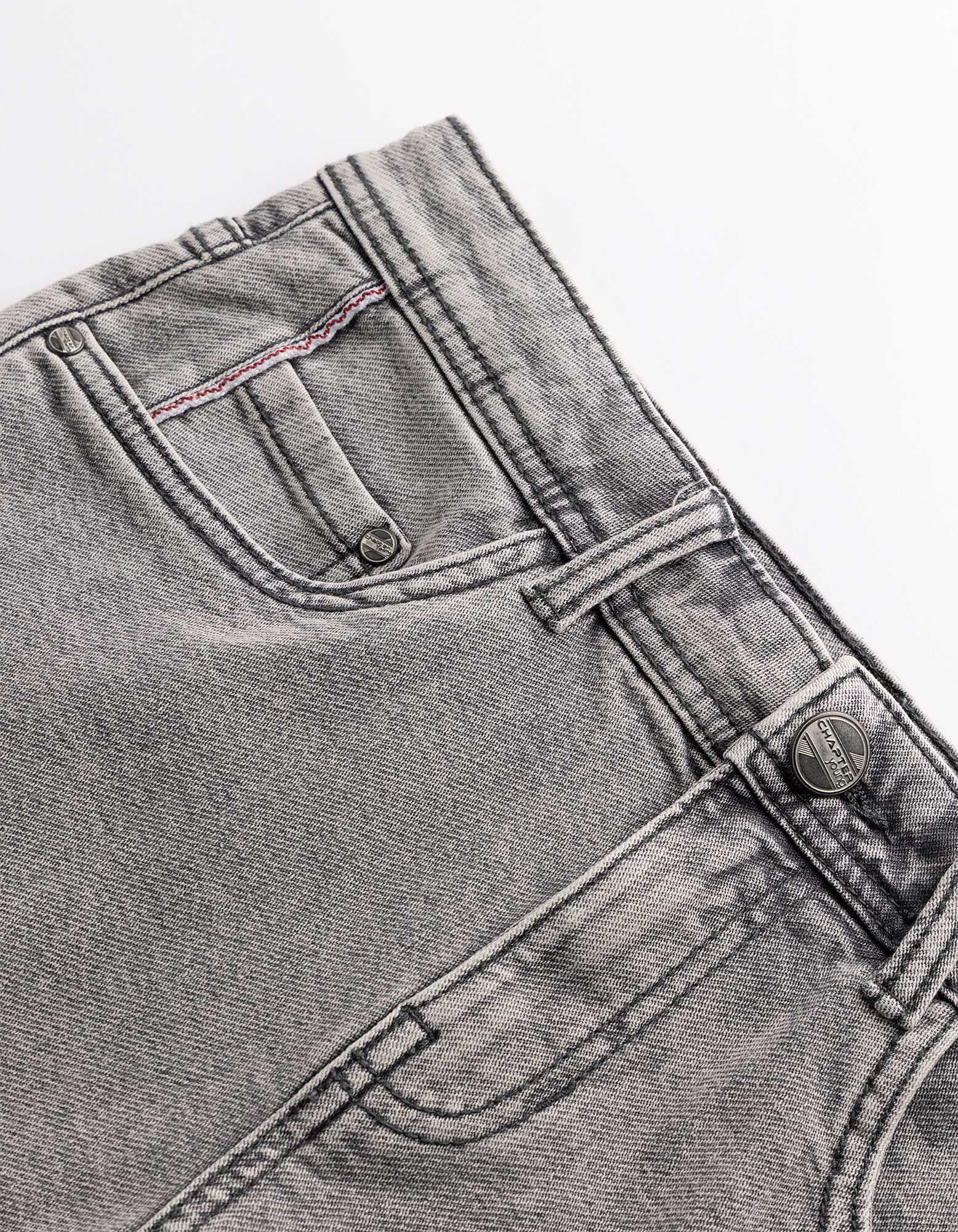 Short en jean - denim gris - Gris