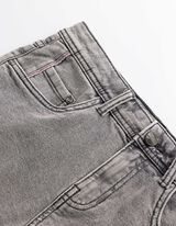 Short en jean - denim gris - Gris