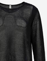 Pull-over - Col rond - Noir