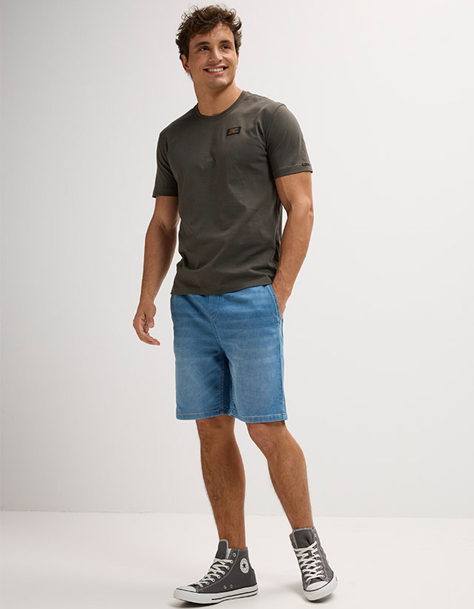 T-shirt - &Eacute;tiquette - khaki