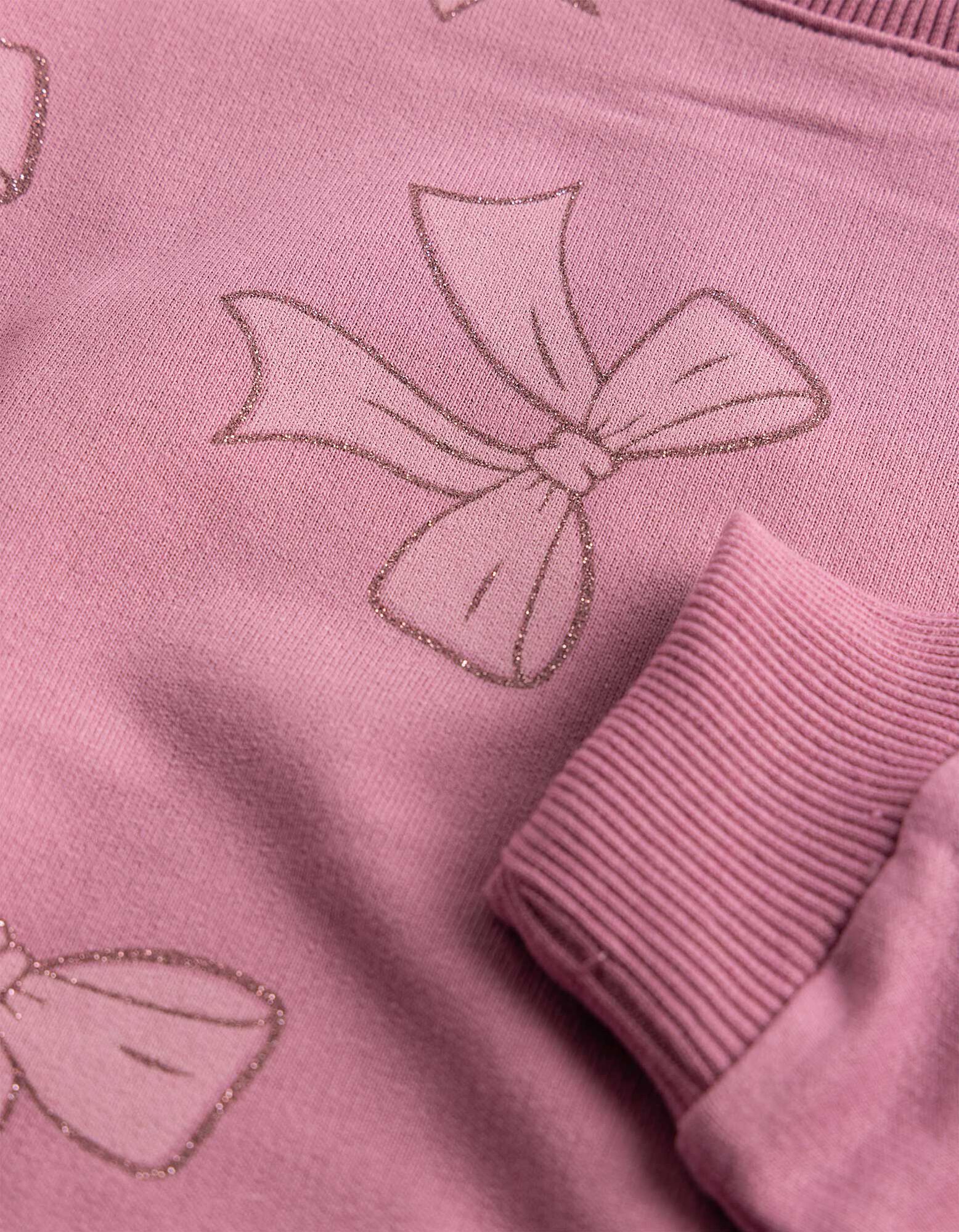 Sweatshirt - Allover-Print - Lila