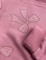 Sweatshirt - Allover-Print - Lila