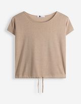 Gebreid overhemd - Viscosemix - Beige