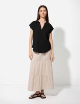 Bluse - Musselin - schwarz