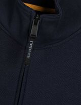 Sweatjacke - Stehkragen - dunkelblau