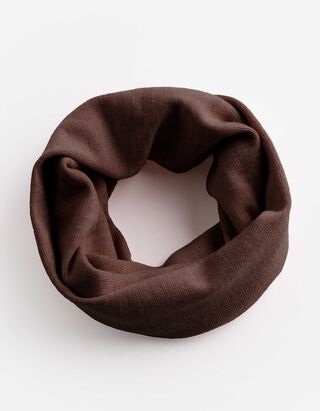 Loop-Schal - Strick - Dunkelbraun