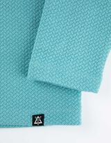 Pulóver - Feliratos címkével - türkiz