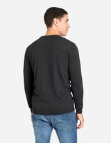 Bluză de corp cu mânecă lungă - Tricot fin - Gri inchis