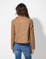 Jas - Imitatie suède - bruin