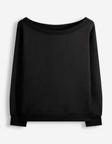 Sweatshirt - Schulterfrei - Schwarz