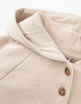 Felpa con cappuccio - Maniche spioventi - beige