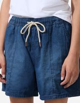 Jeansshorts - Elastischer Bund - blau