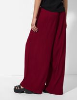 Palazzohose - Elastischer Bund - dunkelrot