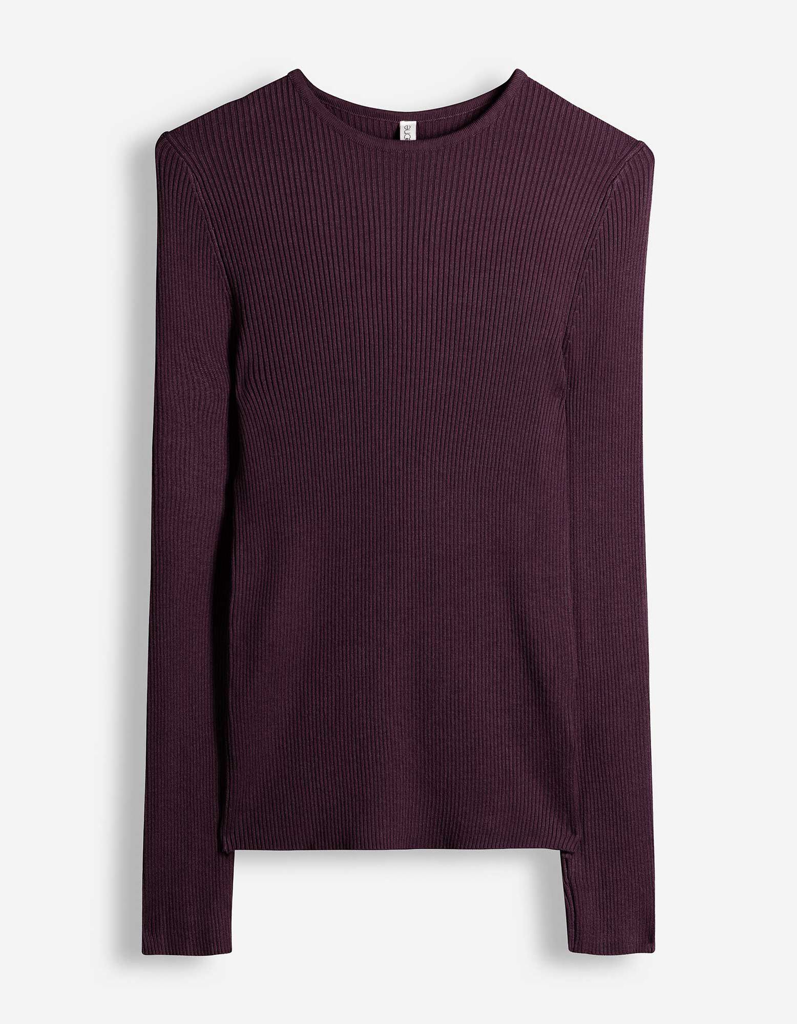 Pullover - Rippenstruktur - Lila