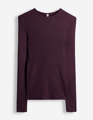 Pullover - Rippenstruktur - Lila