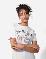 T-s&auml;rk - tr&uuml;kis - valge