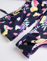 Set top e slip bikini - Stampa allover - blu scuro