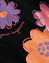 T-Shirt - Frontprint - schwarz