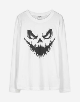 Longsleeve - Voorkantprint - wit