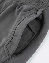 spodnie joggingowe - naszywka z logo - ciemny szary