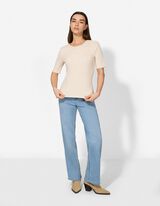 T-shirt - A costine - bianco