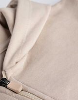 Felpa aperta - Cappuccio - beige