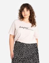 T-shirt - Contenuto di modal - beige